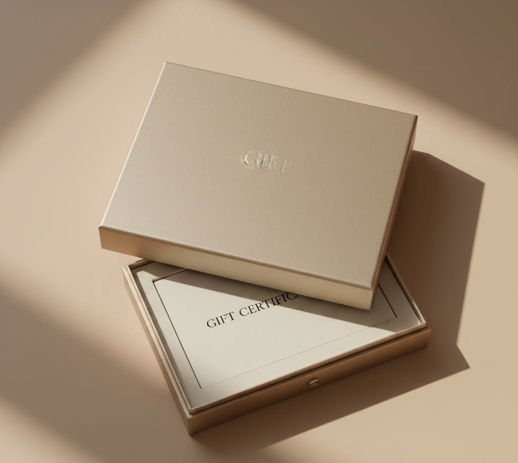 Подарочный сертификат в коробке